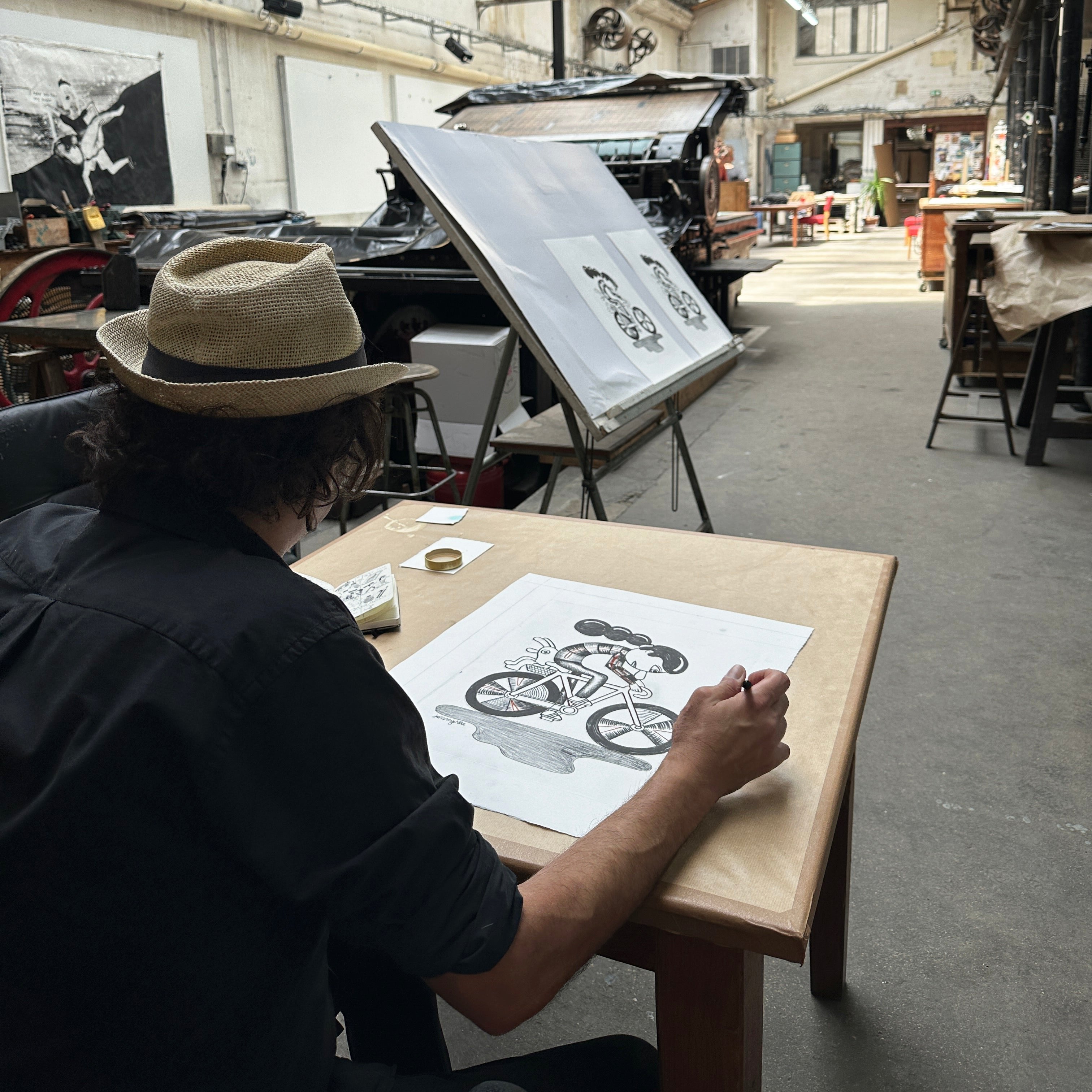 “Cyclist, Rue du Montparnasse”, Jeremyville by Idem