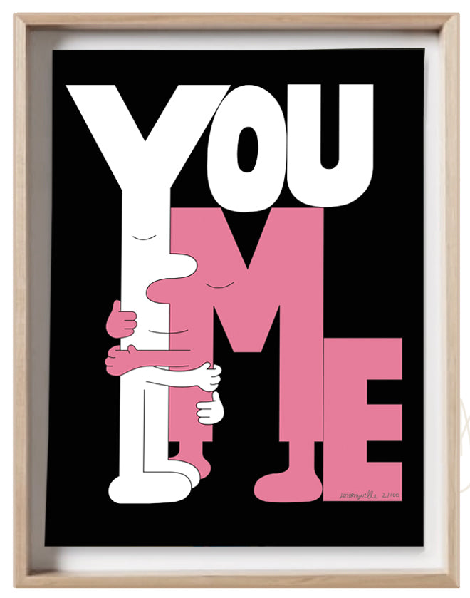 You and Me - 18 x 24 inch signed screenprint