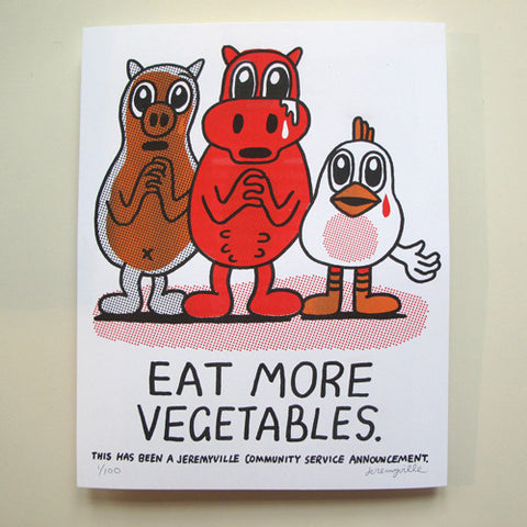 Eat More Vegetables - 11 x 14 inches
